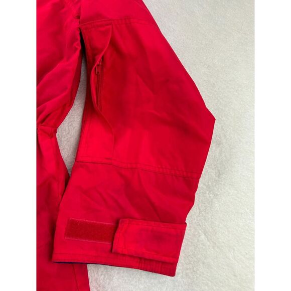 Columbia Sportswear 1/4 Zip Hooded Pullover Men L Red Ski Windbreaker VTG - Picture 10 of 15